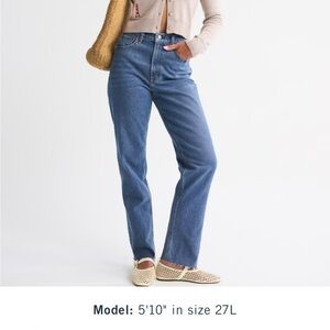 Abercrombie & fitch curve love ultra high rise 90s straight